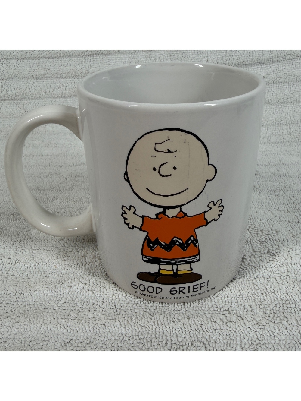 vintage peanuts schultz charlie brown "Good Grief" coffee cup mug 10oz